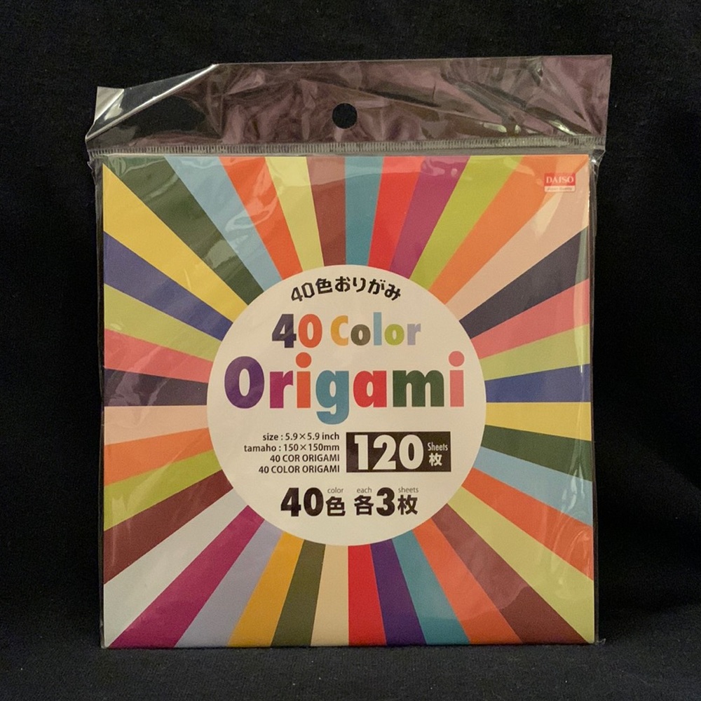 Origami paper from Japan 120 sheets assorted colors NWT